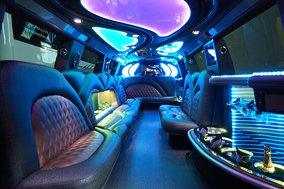 Trendy bus interior